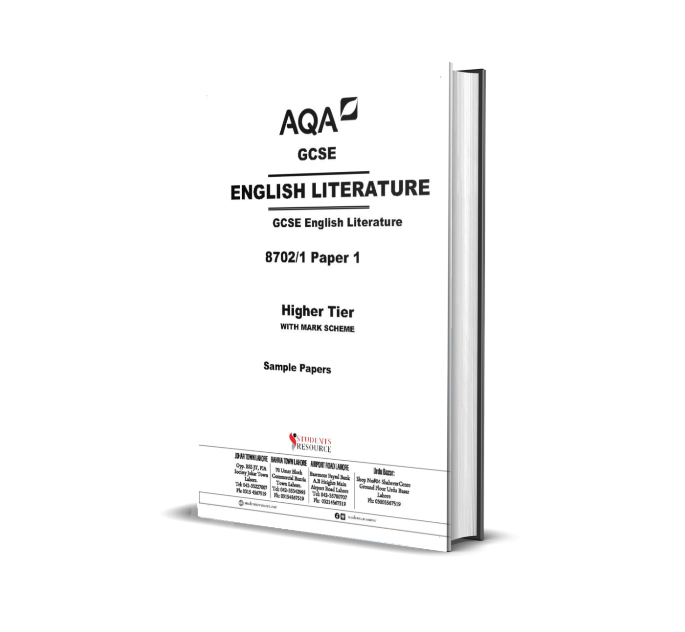 AQA GCSE English Literature 8702/1 Paper 1 | Higher Tier | with Mark Scheme