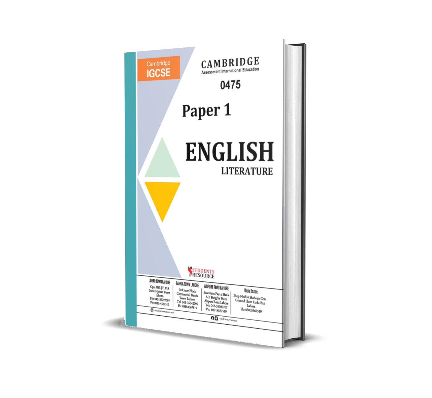 IGCSE English Literature 0475 Paper 1 | Yearly | 2021-2025 | All Variants | Ring Bind