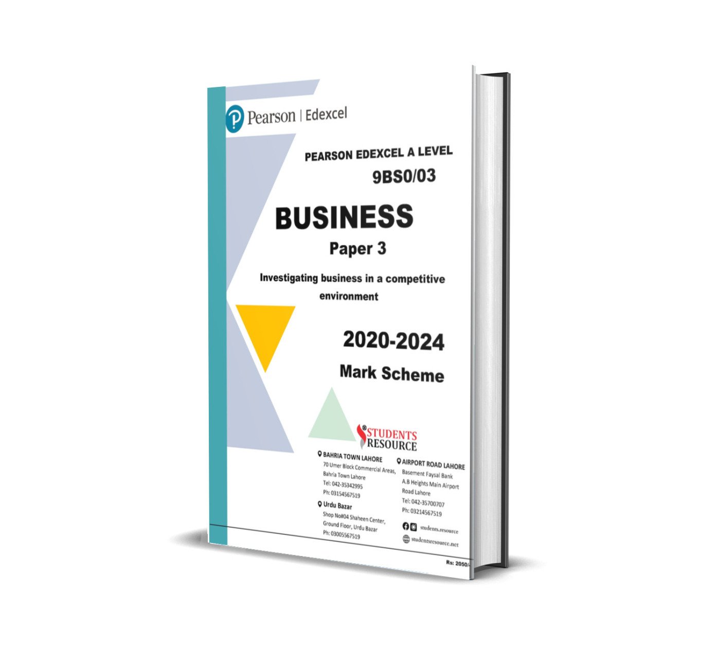 A Level Business Paper 3 | 9BS0/03 | 2020-2024 | Mark Scheme | Ring Bind